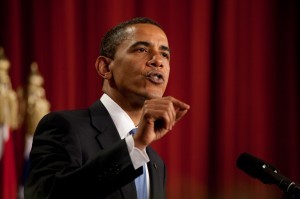 President Barack Obama speaks at Cairo University in Cairo, Thursday, June 4, 2009. In his speech, President Obama called for a 'new beginning between the United States and Muslims', declaring that 'this cycle of suspicion and discord must end'. Official White House Photo by Chuck Kennedy