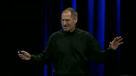 Steve Jobs body language-open arms