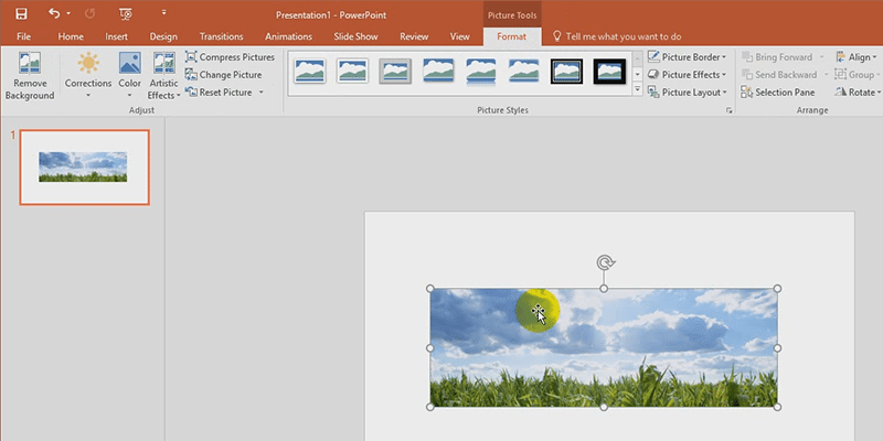 powerpoint 2013 cropping tools