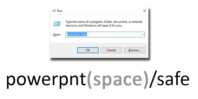PowerPoint 2013 in safe mode using command prompt