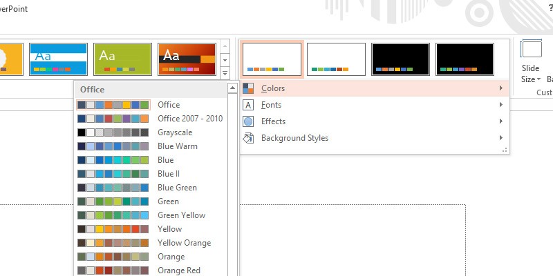 how to change powerpoint color scheme