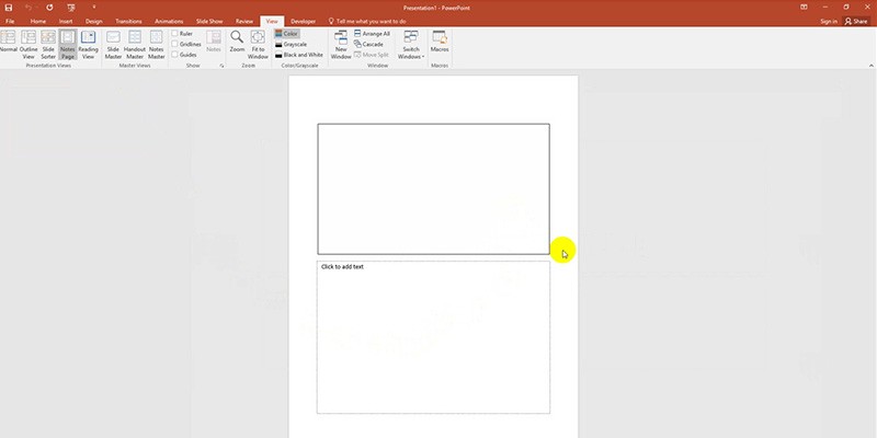 PowerPoint 2013 Tutorial: Note Page