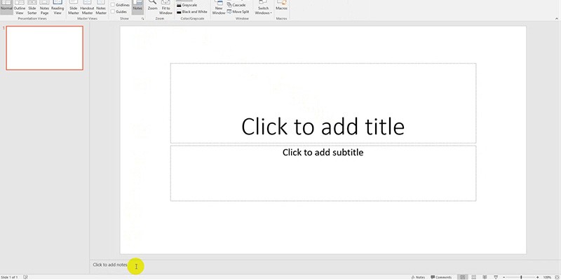 PowerPoint 2013 Tutorial: View and Add Notes
