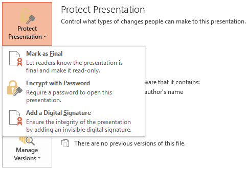 protect presentation