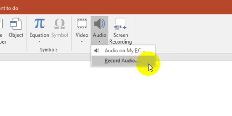 Embed audio in PowerPoint 2013: record audio