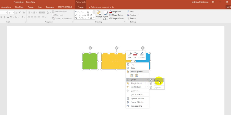 Group, Ungroup, and Regroup Objects in PowerPoint 2013: Group