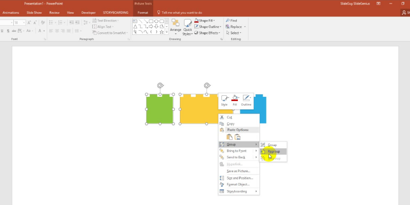 Group, Ungroup, and Regroup Objects in PowerPoint 2013: Regroup objects