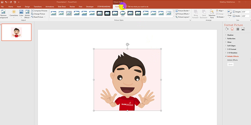 Format images in powerpoint