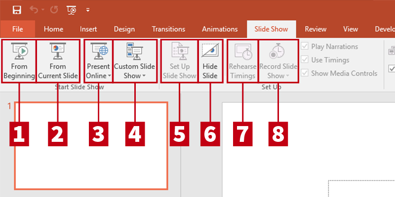 Customize View Panes in PowerPoint 2013: Slide Show Tab Additional View