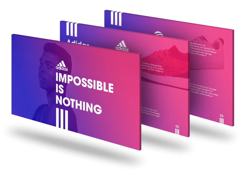 Adidas Presentation Design Portfolio SlideGenius