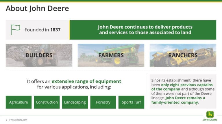 John Deere PowerPoint Presentation Slide Example 2