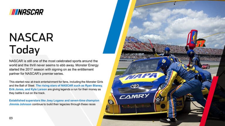NASCAR PowerPoint Presentation Slide Examples 3