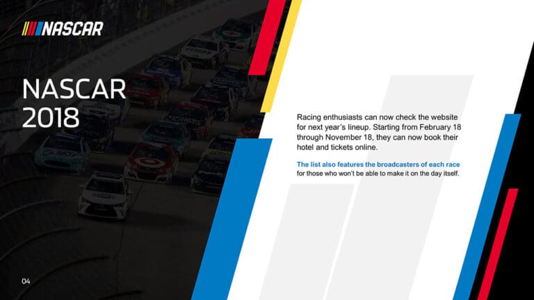 NASCAR PowerPoint Presentation Slide Examples 4
