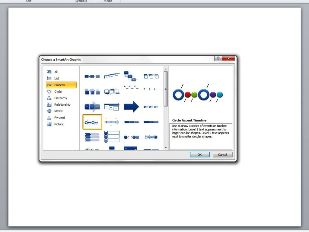 PowerPoint timeline
