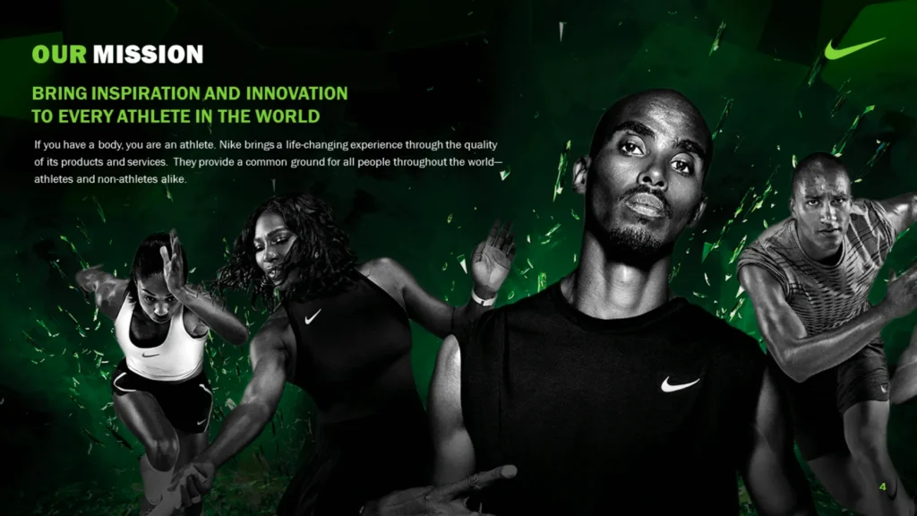 Dynamic Nike Athletes in Action - Inspirational Green Background Slide 4
