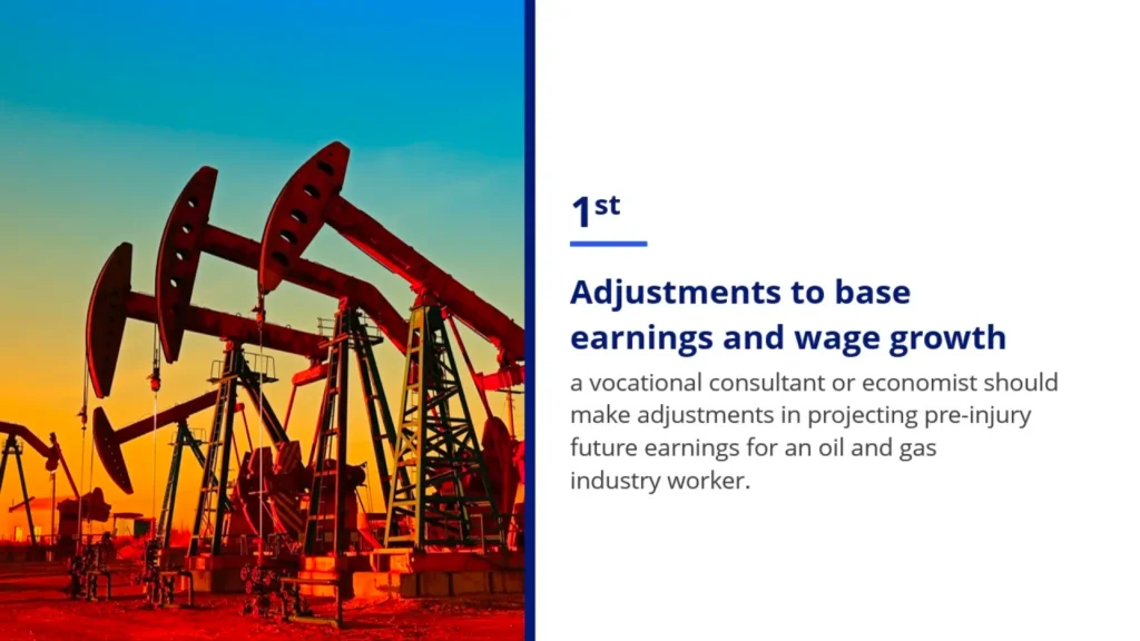 Oil Pump Jacks at Sunset - Projecting Future Earnings for Oil & Gas Industry Worker Slide 2