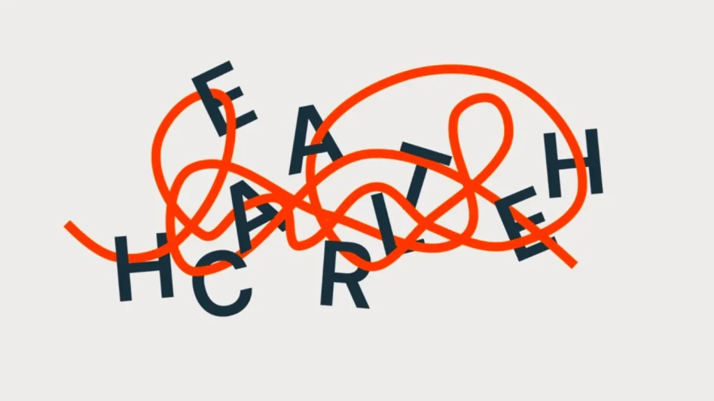 Abstract Red Line Overlapping Letters - Dynamic Presentation Slide Template for Technology & Healthcare Tech Slide 3