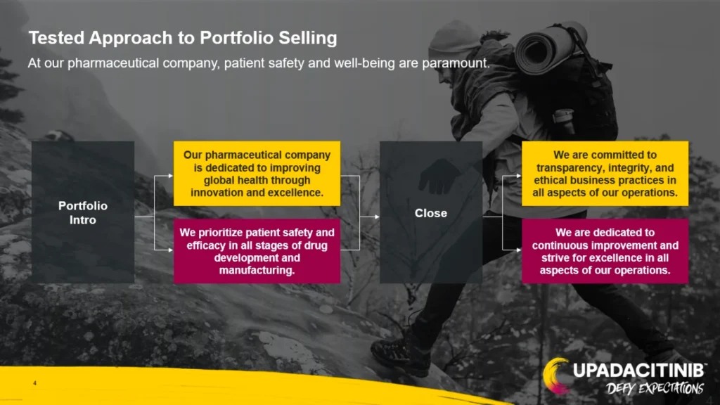 Hiker Climbing Mountain for Pharmaceutical Portfolio Selling Presentation Slide 4