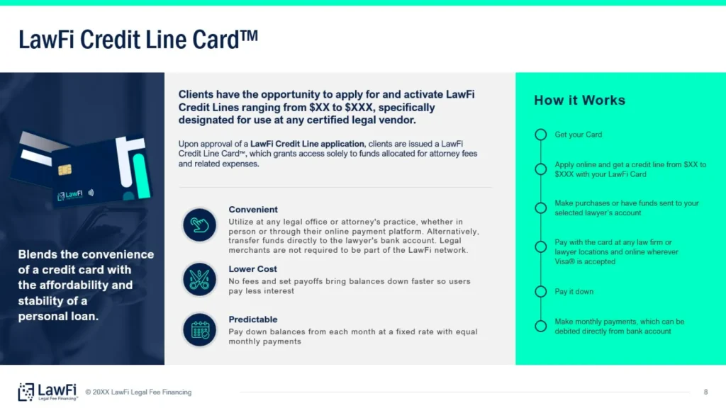 LawFi Credit Line Card Flyer - Benefits, Application Process & Steps (Portfolio) Slide 8