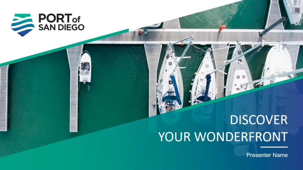 Port of San Diego Marina Aerial View Presentation Slide Title Slide