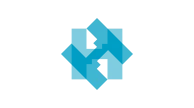 A blue geometric star-like shape is centered on a black background. The design consists of overlapping triangles creating a symmetrical and intricate pattern, perfect for adding a visually striking element to your PowerPoint presentation.