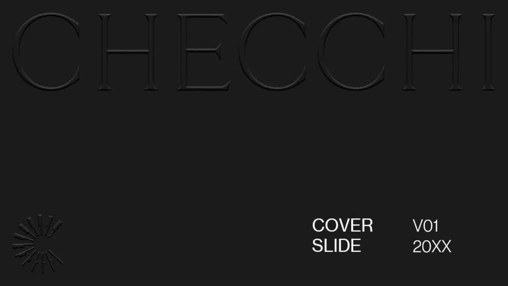 Checchi Pitch Deck Cover Slide 20XX - Financial Advisors RIAs Title Slide