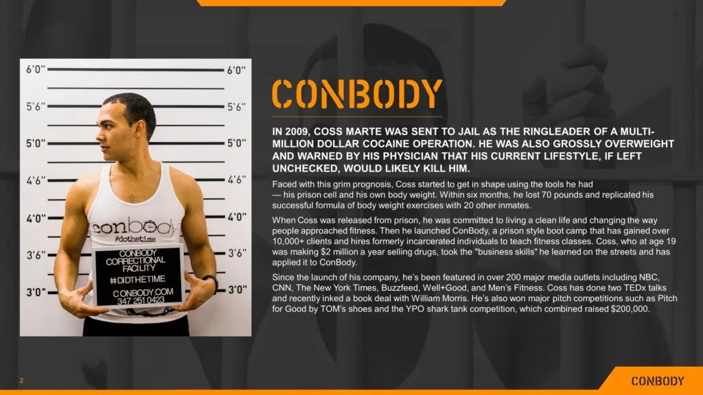 Innovative Fitness Program Pitch Deck - ConBody Portfolio Image Slide 2