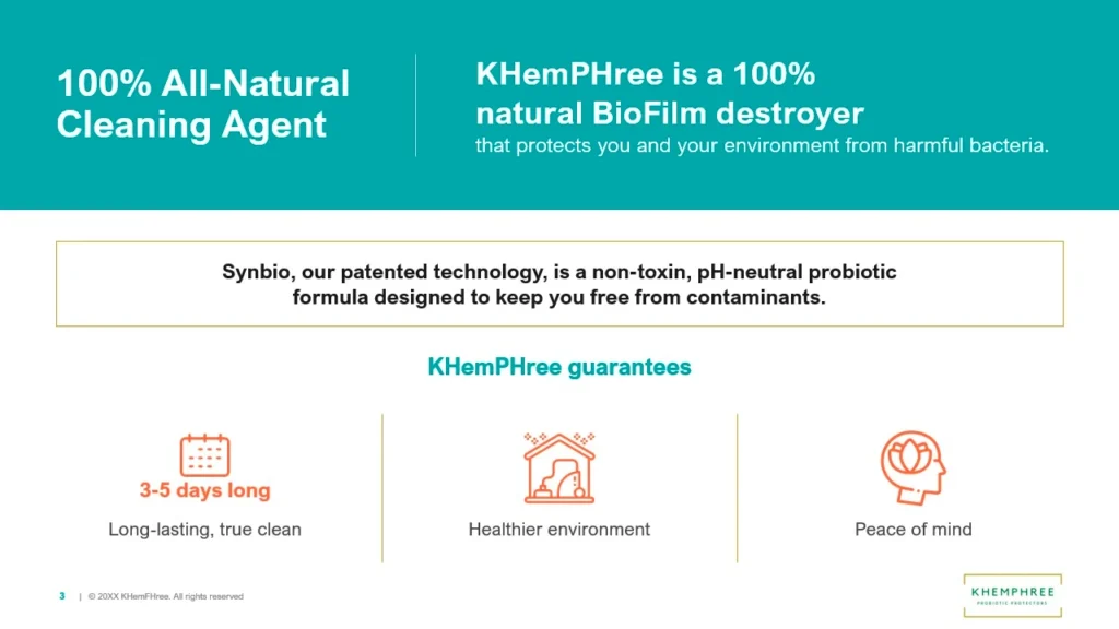 KHemPHree Natural Biofilm Destroyer Presentation Portfolio Slide Slide 3
