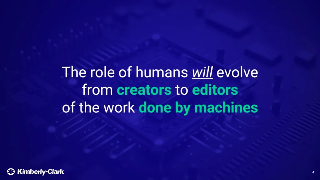 Kimberly Clark AI Evolution Slide - Human Role Transformation Slide 4