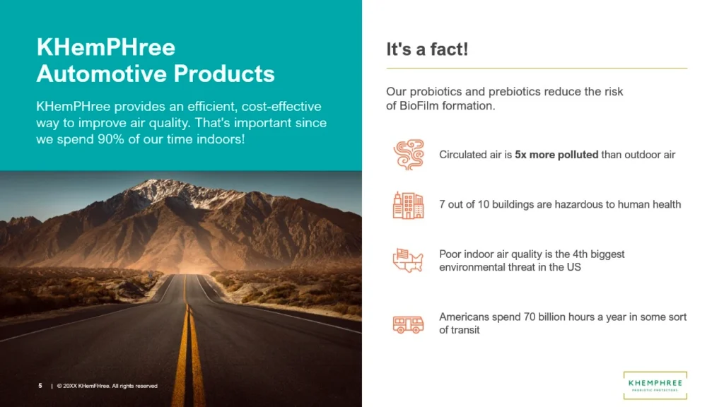 Empty Road to Mountains - KhemPhree Automotive Presentation Slide Slide 5