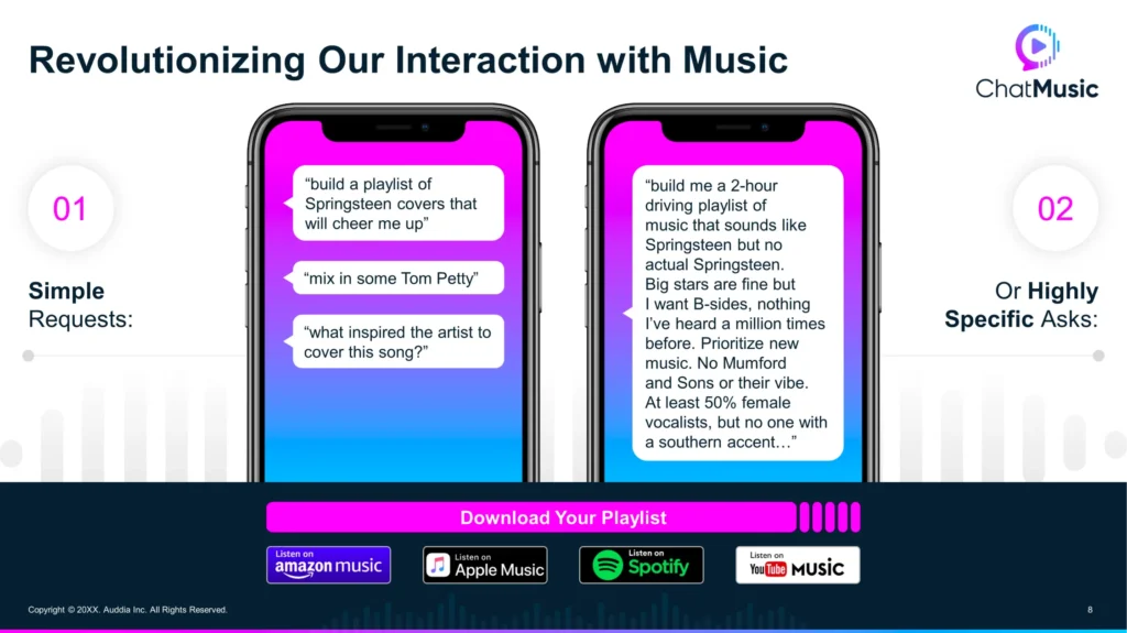 Slide8-Smartphones-Music-Playlist-Conversations-Auddia Slide 8