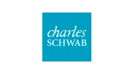 The Charles Schwab logo features a turquoise square with the text 