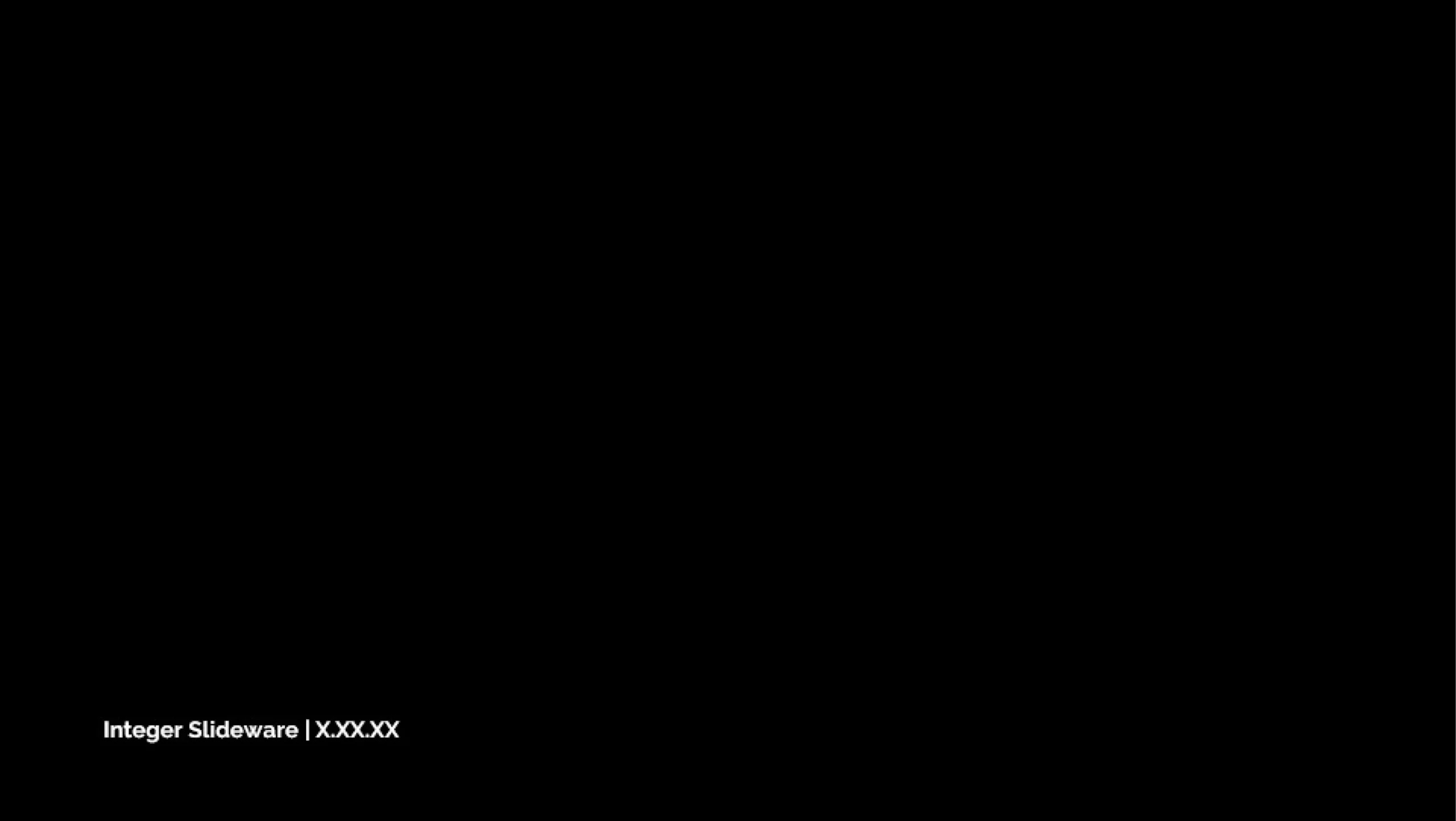 A black screen with white text in the bottom left corner reading 