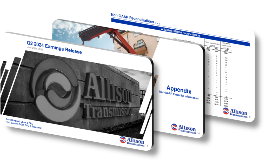 Allison Transmission Q2 2024 Design Financial Improvements SlideGenius