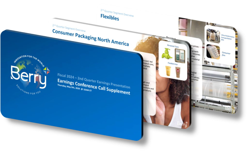 Effective Q2 Earnings Presentation Design Berry Global's Success