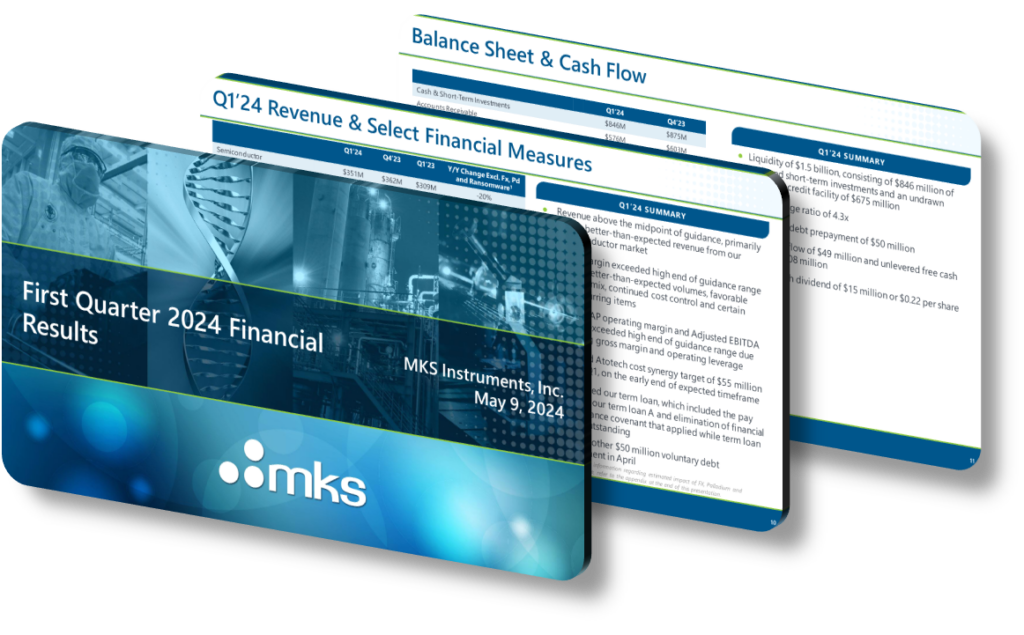 Does Mks Instruments Offer Severance Package Q1 2024 Success: MKS Instruments' Effective Presentation Design