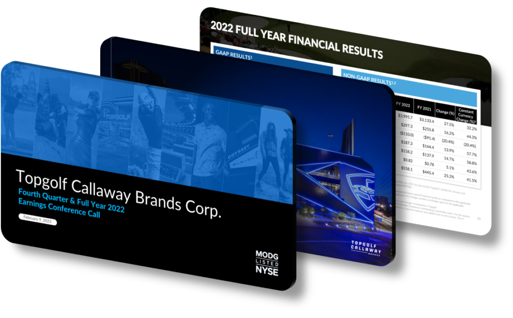 Topgolf Callaway's Innovative Presentation Design - SlideGenius
