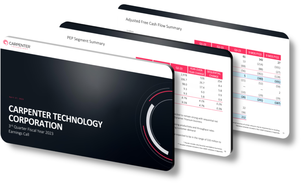 Carpenter Tech Q3 2023 Insights: Carpenter Tech's Effective Presentation Design ...