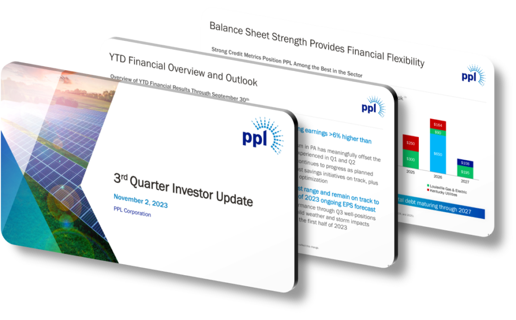 Ppl Design PPL Corporation's Investor Update Strategies via Presentation Design ...
