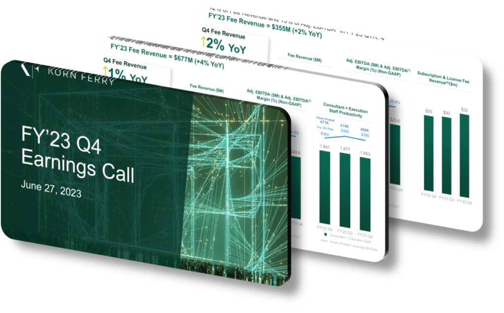 Korn Ferry's Exceptional FY'23 Q4 Presentation Design | SlideGenius