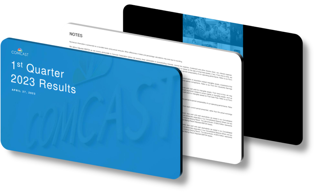 Comcast Q1 2023 Presentation Design: Highlighting Key Achievements ...